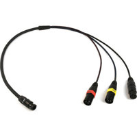 

Remote Audio 18" Boom Box v2 Mixer Fan with Neutricon M to (2) XLR3M and XLR3F Connectors and 3' Cable for Zaxcom Deva Hard Disk Recorder