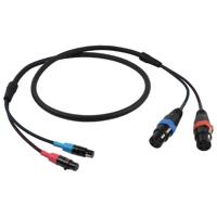 

Remote Audio 4' Balanced 2-Channel Adapter Cable with 2x XLR3F to 2x TA3F Connector and 5" Fans for Sound Devices 744T Recorder