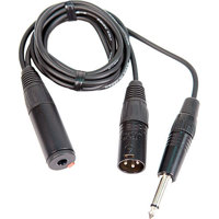 

Remote Audio 6' Aviation Intercom Interface Adapter with 1/4" TS Plug to 1/4" TS Jack & XLR3M and 6" Pigtail for United States Civilian Fixed Wing Aircraft
