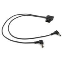 

Remote Audio 14" DC Power Y Cable with Anton Bauer PowerTap (D-Tap/P-Tap) to (2) S760 RA Coaxial Plugs Connectors