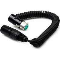 

Remote Audio Remote Audio Balanced Coiled Jumper Cable, XLR3F Low Profile to XLR3M, 8in. Collapsed
