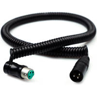 

Remote Audio Remote Audio Balanced Coiled Cable, XLR3F Low Profile to XLR3M, 2ft. Collapsed