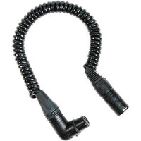 

Remote Audio 8" Balanced Coiled Jumper Cable with XLR3F RA to XLR3M Connector