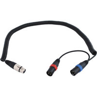 

Remote Audio 2' Balanced Stereo Breakout with Coiled Cable and XLR5F to 2x XLR3M Connector
