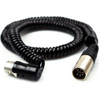 

Remote Audio Remote Audio Balanced Stereo Coiled Jumper Cable, XLR5F Low Profile to XLR5M, 2 ft. Collapsed