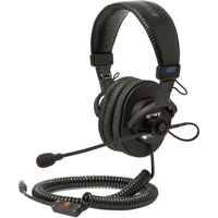 

Remote Audio Remote Audio Modified Sony MDR-7506 Headset with 5-24v Switchable Electret Talkback Boom Microphone, 8ft