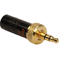 

Remote Audio 3.5mm TRS Locking Male Stereo Connector for Sennheiser Evolution Series Wireless Bodypacks