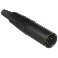 

Remote Audio 4-Pin Male Mini-XLR Microphone Cable Connector, Black Housing with Gold Contacts