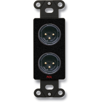 

RDL DB-XLR2M Decora Wall Plate with Dual XLR 3-Pin Male Connectors, Terminal Block Connections, Black