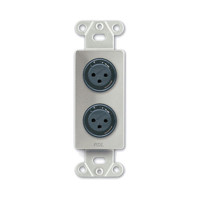 

RDL DS-XLR2F Decora Wall Plate with Dual XLR 3-Pin Female Connectors, Terminal Block Connections, Stainless Steel