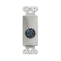 

RDL DS-XLR3F Decora Wall Plate with XLR 3-Pin Female Connectors, Terminal Block Connections, Stainless Steel