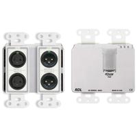 

RDL DDB-BN22 2x2 Wall-Mounted Bi-Directional Mic/Line Dante Interface, White