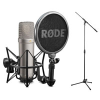 

Rode Microphones NT1-A Cardioid Mic with SM6 Shock Mount, Bundle with Mic Stand