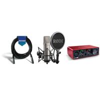 

Rode Microphones NT1-A Cardioid Mic with SM6 Shock Mount, Bundle with Focusrite Scarlett Solo, H&A Elite Pro Cable