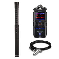 

Rode Microphones NTG2 Battery or Phantom Powered Condenser Shotgun Microphone - Bundle With Zoom H4n Pro 4-Channel Handy Recorder, Bespeco Right Angle XLR Cable, 1.5"