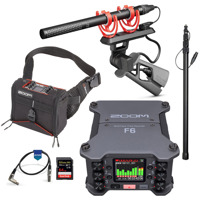 

Rode Microphones NTG5 RF-Bias Broadcast Shotgun Microphone with K-Tek KE89CC Boom Pole & Zoom F6 Multi-Track Field Recorder