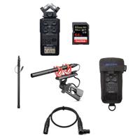 

Rode Microphones NTG5 RF-Bias Broadcast Shotgun Microphone with K-Tek KE89CC Boom Pole & Zoom H6 All Black Handy Recorder