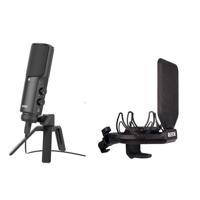 

Rode Microphones NTUSB Versatile Studio-Quality USB Microphone, Cardioid Polar Pattern, 20-20000Hz Frequency Response - With Rode SMR Premium Shock Mount with Rycote Lyre Suspension