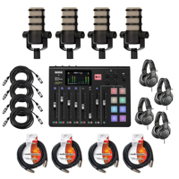 

Rode Microphones RODECaster Pro Integrated Podcast Production Console - Bundle with Mic, Headphones, Cables