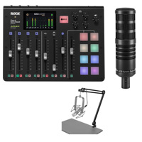 

Rode Microphones RODECaster Pro Integrated Podcast Production Console Bundle with H&A AC50 Cardioid Broadcast Microphone, Studio Monitor Headphones, Broadcast Arm