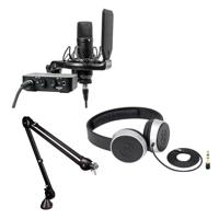 

Rode Microphones Complete Studio Kit, Includes AI-1 Audio Interface, NT1 Microphone, SMR Shockmount and Cables - Bundle With Rode Professional Studio Boom Arm, Samson SR450 Closed-Back On-Ear Studio Headphones