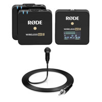 

Rode Microphones Wireless GO II Compact Microphone System with 2x Transmitters and 1x Receiver with H&A HA-OM-L Lavalier Microphone with 3.5mm Connector