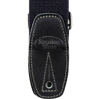 

Reunion Blues Merino Wool Guitar Strap with Full Grain Leather Tab, Black