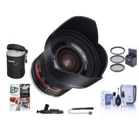 

Rokinon 12mm f/2.0 NCS CS Manual Focus Lens Fuji X Mirrorless Cameras - Bundle With 67mm Filter Kit, Lens Case, Cleaning Kit, Capleash II, Lens Cleaner, PC Software Package