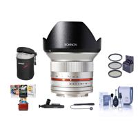 

Rokinon 12mm F/2.0 Ultra Wide, Manual Focus Lens for Fujifilm X Mount, Silver - Bundle With 67mm Filter Kit, Lens Case, Cleaning Kit, Capleash II, Lens Cleaner, MAC Software Package