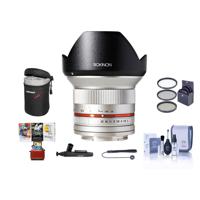 

Rokinon 12mm F/2.0 Ultra Wide, Manual Focus Lens for Micro Four Thirds, Silver - Bundle With 67mm Filter Kit, Lens Case, Cleaning Kit, Capleash II, Lens Cleaner, Mac Software Package