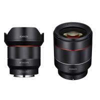 

Rokinon 2 Lens Kit Includes 14mm F2.8 AF Wide Angle, Full Frame Auto Focus Lens for Sony E Mount - Rokinon Auto Focus 50mm f/1.4-16 FE Lens for Sony E-Mount