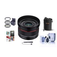 

Rokinon 24mm F2.8 Full Frame Auto Focus Lens for Sony E - Bundle With 49mm Filter Kit, Lens Pouch, Cleaning Kit, Capleash II, PC Software Package