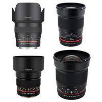 

Rokinon Lens Bundle Includes 24mm f/1.4 ED AS UMC Wide-Angle Manual Focus Lens - 35mm f/1.4 Manual Focus Lens - 50mm F1.4, Manual Focus Lens - Rokinon 85mm f/1.4 Aspherical Lens for Canon DSLR Cameras
