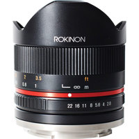 

Rokinon 8mm f/2.8 UMC Fisheye II Lens for Canon EF-M Mount Compact System Cameras, Black