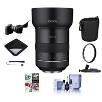 

Rokinon SP 50mm F1.2, Manual Focus Lens for Canon EF - Bundle With 86mm UV Filter, Lens Wrap, Flex Lens Shade, Lens Pouch, Cleaning Kit, Cleaner, Capleash II, Pc Software Package