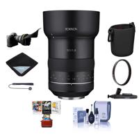 

Rokinon SP 50mm F1.2, Manual Focus Lens for Canon EF - Bundle With 86mm UV Filter, Lens Wrap, Flex Lens Shade, Lens Pouch, Cleaning Kit, Cleaner, Capleash II, Mac Software Package