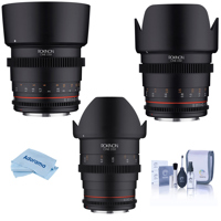 

Rokinon T1.5 Cine DSX 3 Lens Bundle for Sony E with 24mm, 50mm and 85mm Lenses