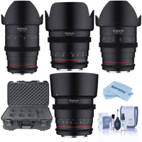 

Rokinon T1.5 Cine DSX 4 Lens Bundle for Canon EF with 24mm, 35mm, 50mm and 85mm Lenses