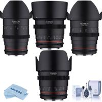 

Rokinon Cine Lens Bundle, 24mm, 35mm, 50mm, 85mm T1.5 Cine DSX Lens for Fujifilm X-Mount, Cleaning Kit, Cloth