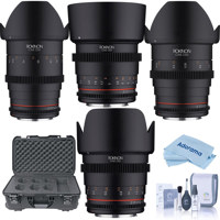 

Rokinon Cine Lens Bundle, 24mm, 35mm, 50mm, 85mm T1.5 Cine DSX Lens for Fujifilm X-Mount Bundle with Carry Case, Cleaning Kit, Cloth