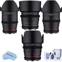 

Rokinon Cine Lens Bundle, 24mm, 35mm, 50mm, 85mm T1.5 Cine DSX Lens for MFT-Mount, Cleaning Kit, Microfiber Cloth