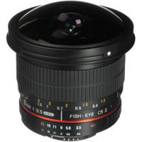 

Rokinon 8mm f/3.5 HD Fisheye, Manual Focus Lens with Removable Hood for Nikon - with Built-In Auto Aperture and Auto Exposure Chip