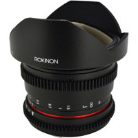 

Rokinon 8mm T3.8 HD Fisheye Cine Lens for Nikon with Removeable Hood