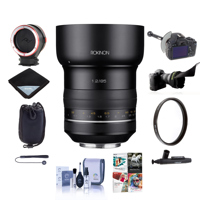 

Rokinon SP 85mm F1.2 High Speed Lens for Canon EF Mount - Bundle With 86mm UV Filter, FocusShifter DSLR Follow Focus Lens Pouch, Peak Lens Changing Kit Adapter, Cleaning Kit, Pc Software Package, And More