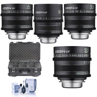 

Rokinon Xeen CF 24mm, 35mm, 50mm, 85mm T1.5 Pro Cine 4 Lens Bundle for Canon EF-Mount with Custom 6 Lens Carry-On Case, Cleaning Kit