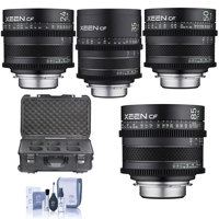 

Rokinon Xeen CF 24mm, 35mm, 50mm, 85mm T1.5 Pro Cine 4 Lens Bundle for Sony E-Mount with Custom 6 Lens Carry-On Case, Cleaning Kit