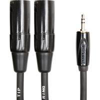 

Roland Black Series 3' Balanced Interconnect Cable, 1/8" TRS to 2x XLR Male Connector