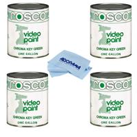

Rosco 4 Pack Chroma Key Matte Green Paint Gallon - With Microfiber Cleaning Cloth,