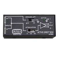

Rolls ADB2 Active Direct Box Interface with 9-48 V Phantom Power Support, Attenuator and Ground Lift Switches