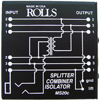 

Rolls MS20C Mic Splitter / Combiner / Isolator with XLR Signal Split into Two Isolated Signals